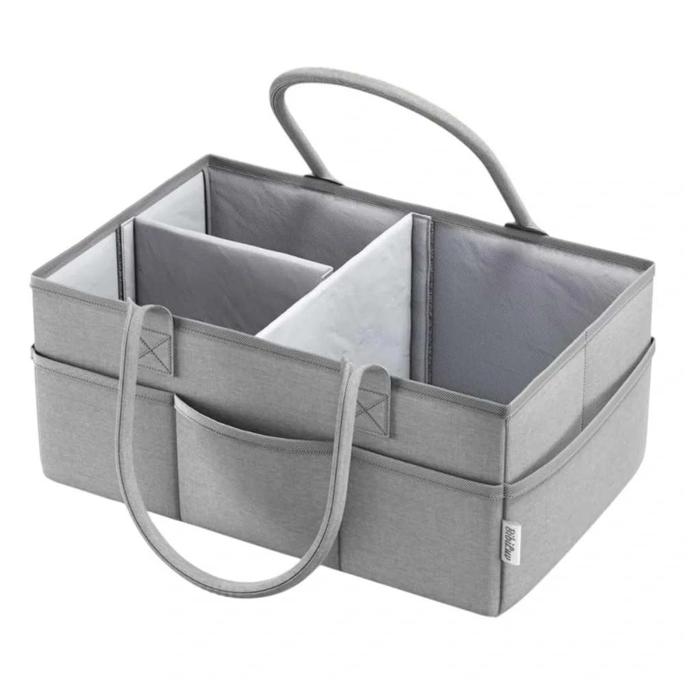 Gray Baby Diaper Caddy